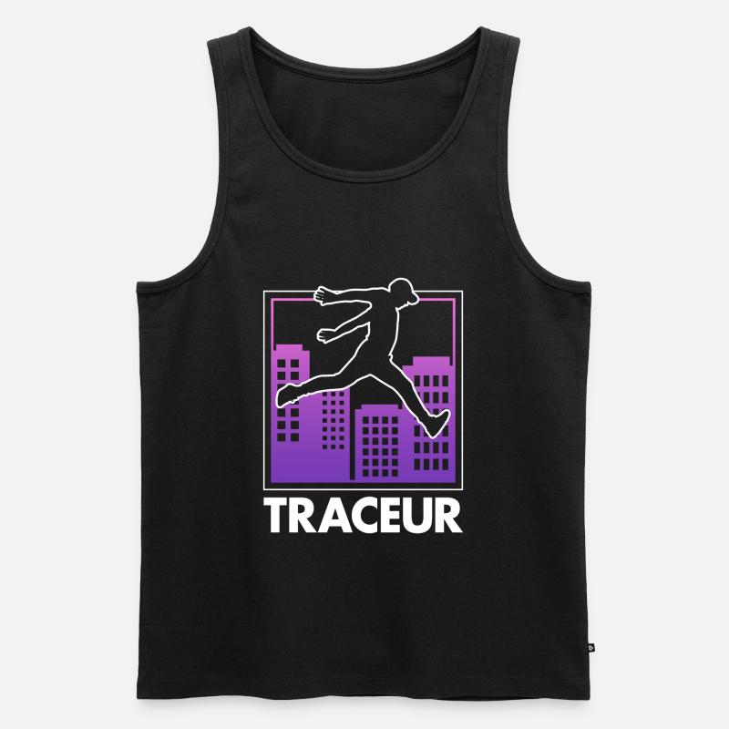 Parkour Freerunning Traceur - Männer Premium Bio Tank Top - Schwarz