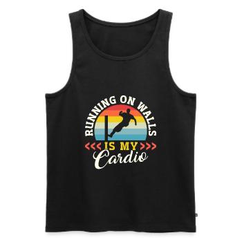 Parkour Freerunning Traceur - Männer Premium Bio Tank Top - Schwarz - Vorne - Michal (187cm)