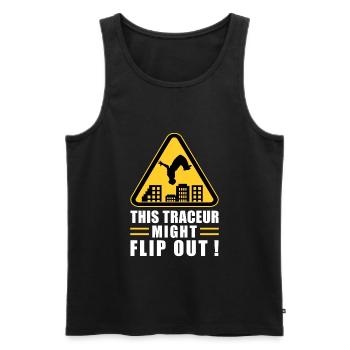 Parkour Freerunning Traceur - Männer Premium Bio Tank Top - Schwarz - Vorne - Michal (187cm)