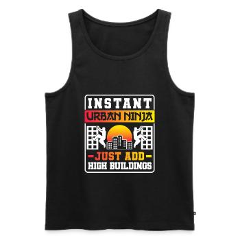 Parkour Freerunning Traceur - Männer Premium Bio Tank Top - Schwarz - Vorne - Michal (187cm)