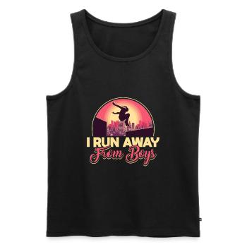 Parkour Freerunning Traceur - Männer Premium Bio Tank Top - Schwarz - Vorne - Michal (187cm)