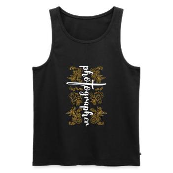Photography Camera Lens - Männer Premium Bio Tank Top - Schwarz - Vorne - AI Model Male 178 light (178cm)