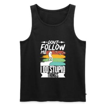 Photography Camera Lens Retro - Männer Premium Bio Tank Top - Schwarz - Vorne - Michal (187cm)