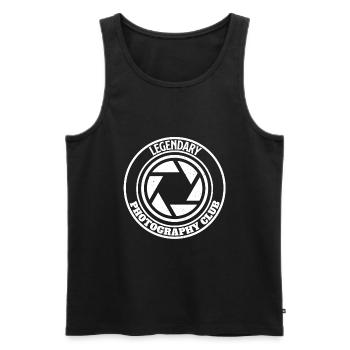 Photography Camera Lens Retro - Männer Premium Bio Tank Top - Schwarz - Vorne - Michal (187cm)