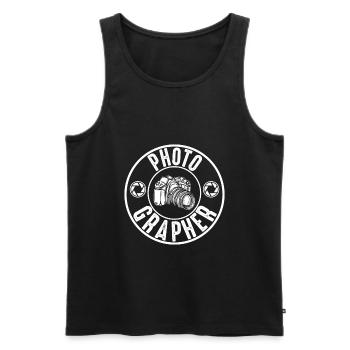 Photography Camera Lens - Männer Premium Bio Tank Top - Schwarz - Vorne - AI Model Male 178 light (178cm)