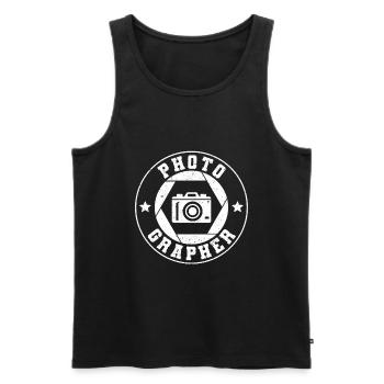 Photography Camera Lens - Männer Premium Bio Tank Top - Schwarz - Vorne - AI Model Male 178 light (178cm)