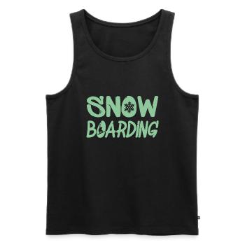 snowboarding schneeflocke - Männer Premium Bio Tank Top - Schwarz - Vorne - Michal (187cm)