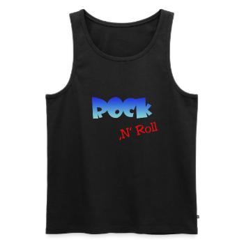 Rock n Roll, Rocker, Rock and Roll - Männer Premium Bio Tank Top - Schwarz - Vorne - AI Model Male 178 light (178cm)