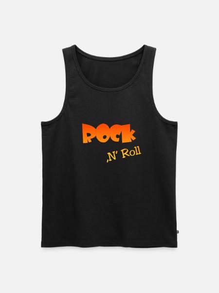Rock n Roll - Männer Premium Bio Tank Top - Schwarz