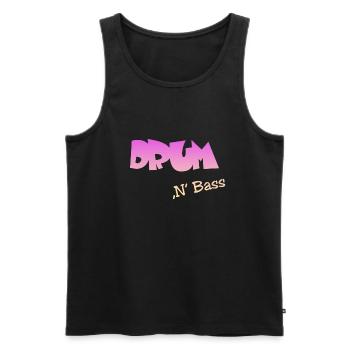 Drum n Bass, Techno, Minimal - Männer Premium Bio Tank Top - Schwarz - Vorne - Michal (187cm)