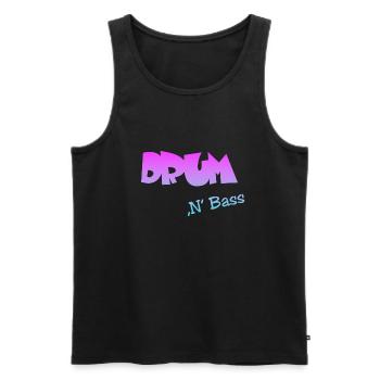 Drum n Bass, Techno, Minimal - Männer Premium Bio Tank Top - Schwarz - Vorne - Michal (187cm)