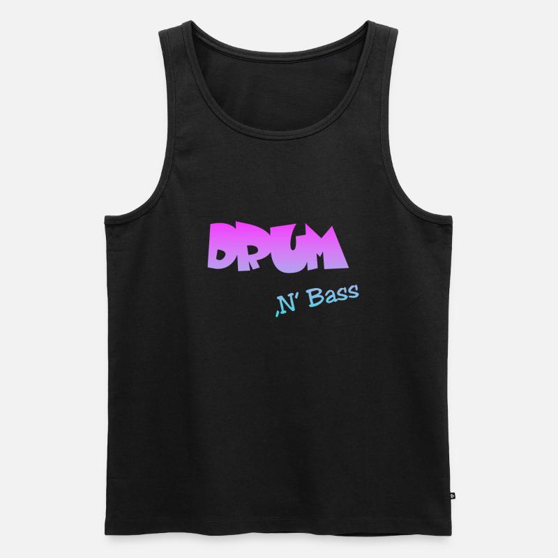 Drum n Bass, Techno, Minimal - Männer Premium Bio Tank Top - Schwarz