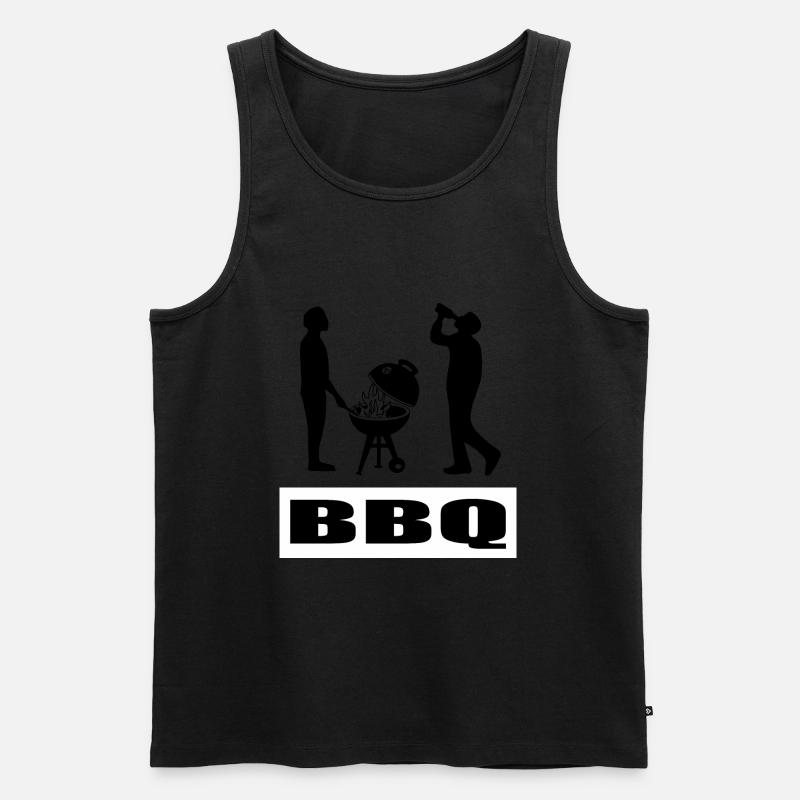 BBQ - Männer Premium Bio Tank Top - Schwarz