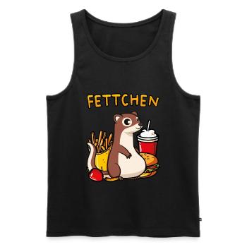 Dickes Frettchen - das Fettchen - Männer Premium Bio Tank Top - Schwarz - Vorne - AI Model Male 178 light (178cm)
