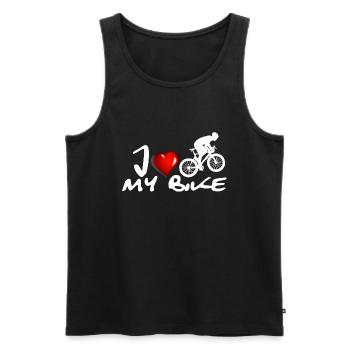 sport - I love my bike - I love my bike - - Men's Premium Organic Tank Top - black - Front - Michal (187cm)