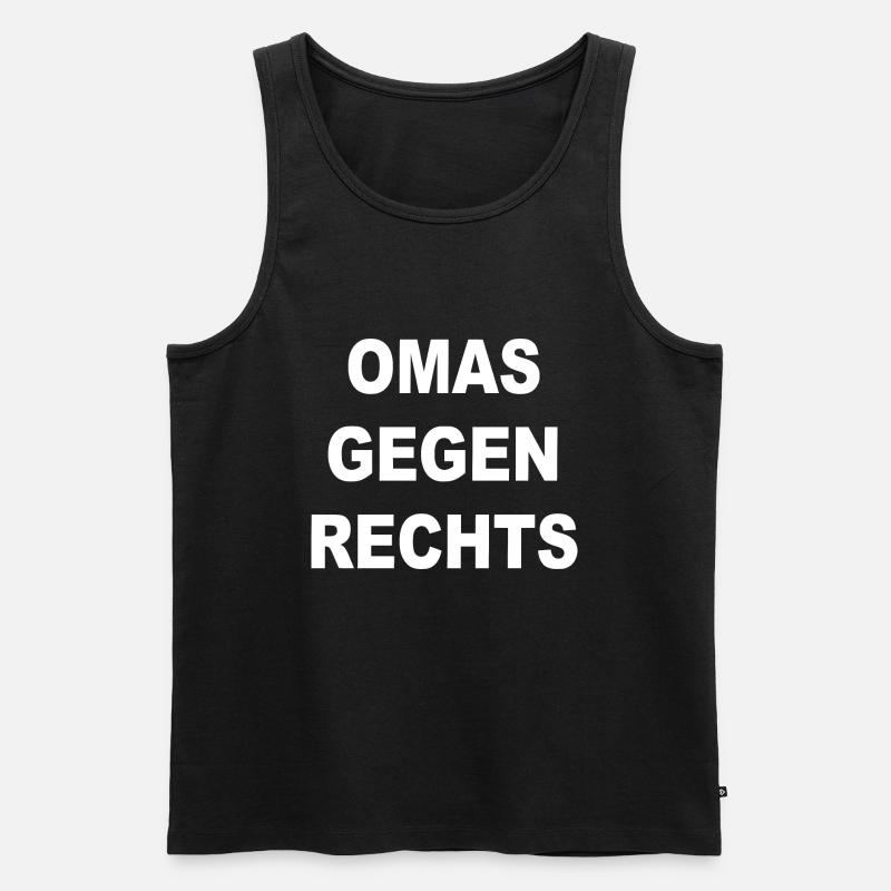 omas gegen rechts - Männer Premium Bio Tank Top - Schwarz
