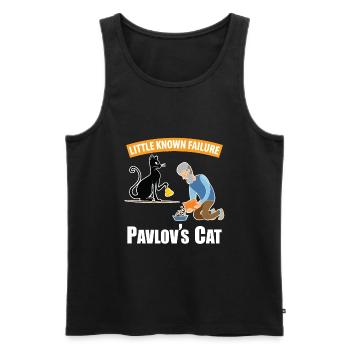 Pavlov's Cat Little Known Failure Funny Psychology - Men's Premium Organic Tank Top - black - Front - Michal (187cm)