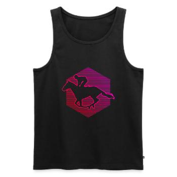 Reiten Equestrian Damen Jagdreiten Rennreiten - Männer Premium Bio Tank Top - Schwarz - Vorne - AI Model Male 178 light (178cm)