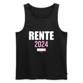 Rentner 2024 Ruhestand 2024 Der Countdown läuft - Männer Premium Bio Tank Top - Schwarz - Vorne - Michal (187cm)