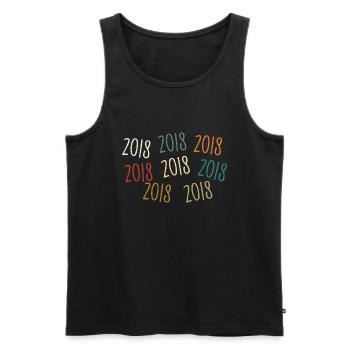 Année de naissance 2018 - légendaire depuis 2018 - Débardeur bio Premium Homme - noir - Devant - AI Model Male 178 light (178cm)