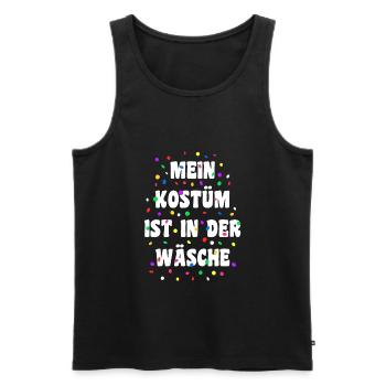 Mein Kostüm ist in der Wäsche - Männer Premium Bio Tank Top - Schwarz - Vorne - Michal (187cm)