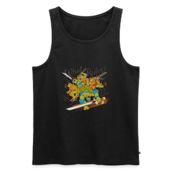 Teenage Mutant Ninja Turtles What Rules? - Men's Premium Organic Tank Top - black - Front - AI Model Male 178 light (178cm)