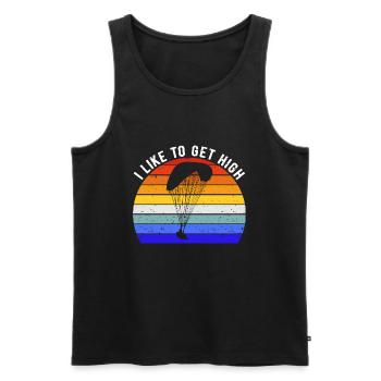 Paragliding Lover - I Like To Get High II - Men's Premium Organic Tank Top - black - Front - Michal (187cm)