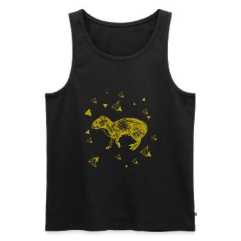 Ratte - Nagetier - Männer Premium Bio Tank Top - Schwarz - Vorne - Michal (187cm)