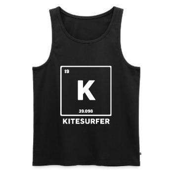 Kiteboard Kite Surf Surf Surf Retro Vintage Kiten - Débardeur bio Premium Homme - noir - Devant - Michal (187cm)