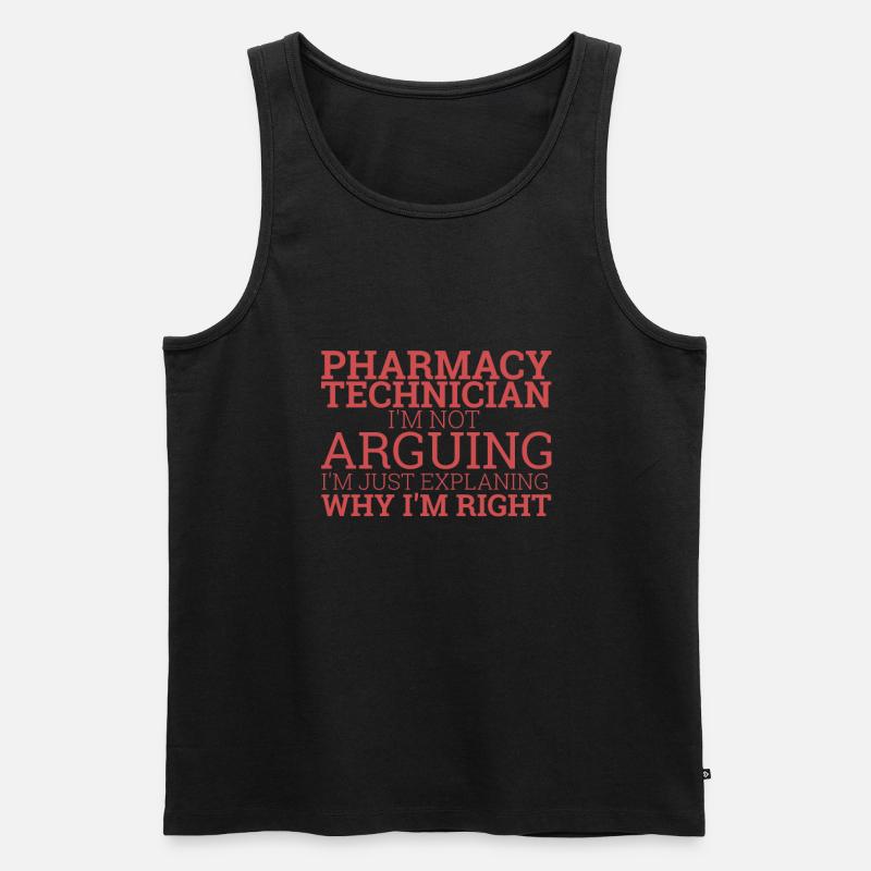 "Pharmacy Technician Arguing | Apotheke" - Männer Premium Bio Tank Top - Schwarz