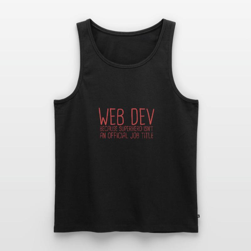"Web Developer Superhero | Web Developer" Men's Premium Organic Tank Top