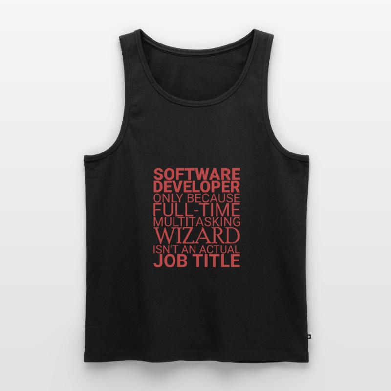 "Software Developer Wizard | Programmierer" Männer Premium Bio Tank Top