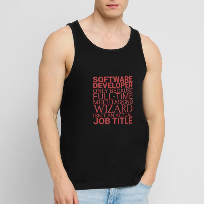 "Software Developer Wizard | Programmer" Men's Premium Organic Tank Top