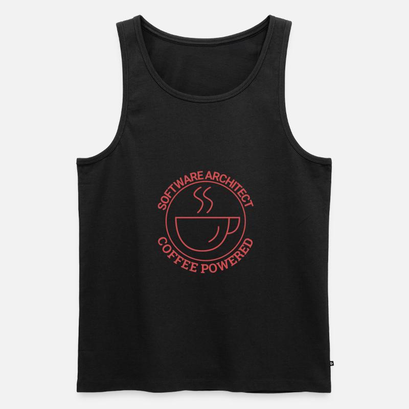 "Software Architect Coffee | Software Architektur" - Männer Premium Bio Tank Top - Schwarz