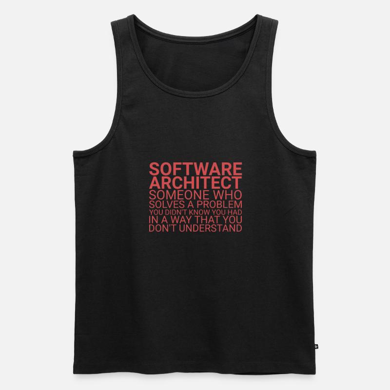 "Software Architect Problem |Software Architektur" - Männer Premium Bio Tank Top - Schwarz