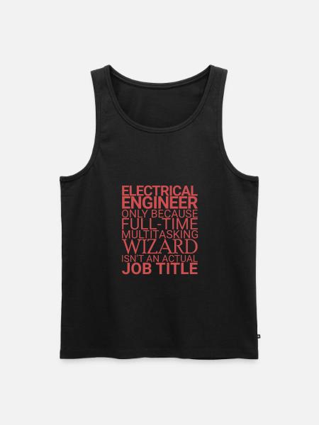 "Electrical Engineer Wizard | Elektrotechnik" - Männer Premium Bio Tank Top - Schwarz