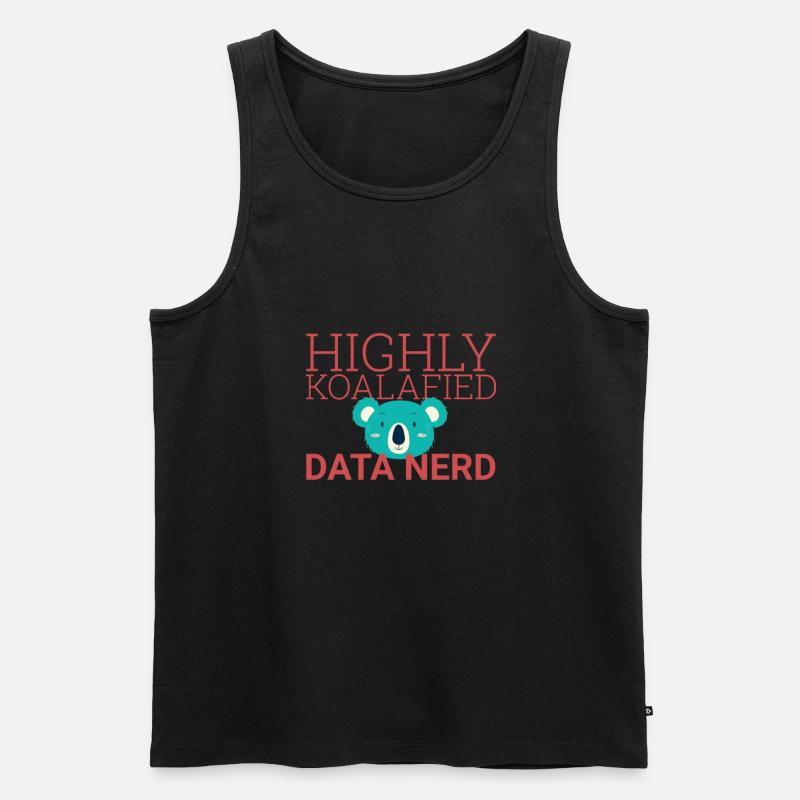 "Data Nerd Koalafied | Data Science" - Männer Premium Bio Tank Top - Schwarz