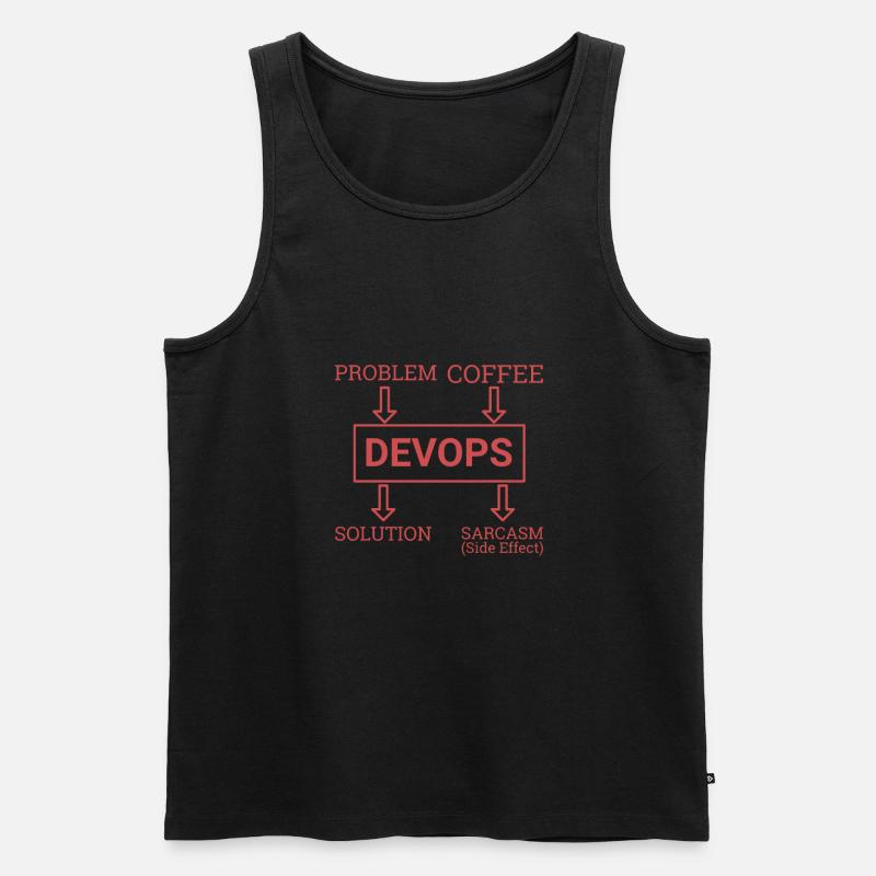 "DevOps Sarcasm | Software Development" - Men's Premium Organic Tank Top - black