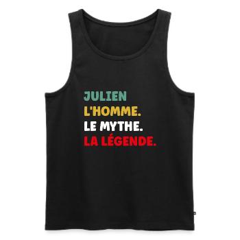 julien - Débardeur bio Premium Homme - noir - Devant - Michal (187cm)