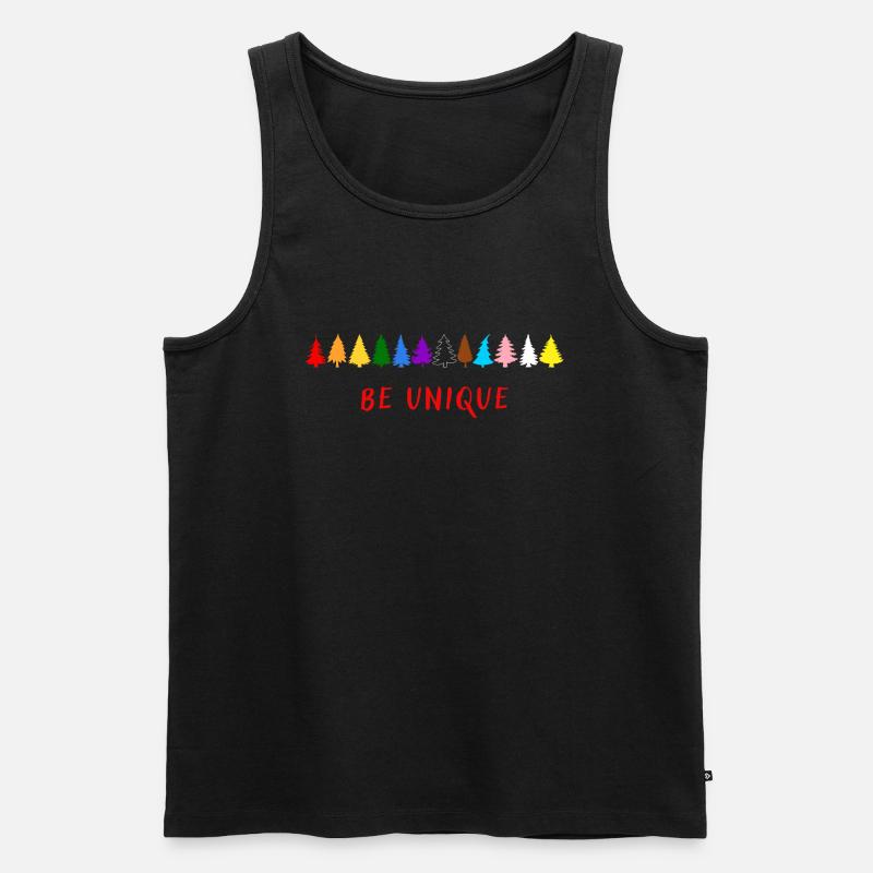 Be unique - sei einzigartig! LGBTQ - Männer Premium Bio Tank Top - Schwarz