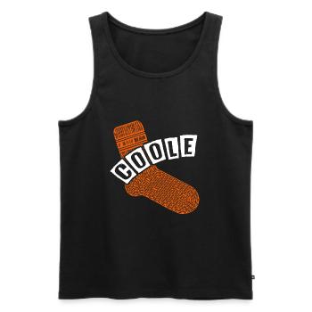 Coole Socke - lustiges Motivationsdesign - Männer Premium Bio Tank Top - Schwarz - Vorne - Michal (187cm)