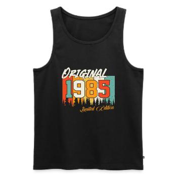 1985 Edition Limitée 1985 Vintage Anniversaire - Débardeur bio Premium Homme - noir - Devant - Michal (187cm)