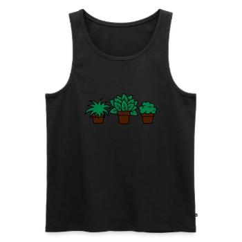 Plant plants plante gift idea gift idea - Men's Premium Organic Tank Top - black - Front - AI Model Male 178 light (178cm)