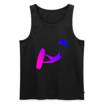 Kitesurf Hommes Kitesurf Femmes Kitesurfer - Débardeur bio Premium Homme - noir - Devant - Michal (187cm)