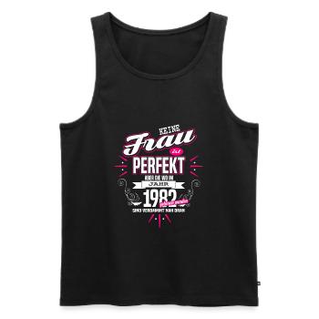 Perfekte Frau - Geboren 1982 - Männer Premium Bio Tank Top - Schwarz - Vorne - Michal (187cm)