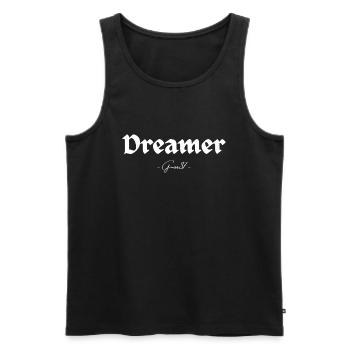 Dreamer – Christian - Men's Premium Organic Tank Top - black - Front - AI Model Male 178 light (178cm)