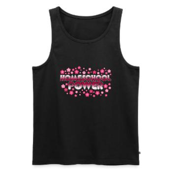 Homeschool Power - Men's Premium Organic Tank Top - black - Front - Michal (187cm)