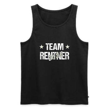 Team Rentner 2025 - Männer Premium Bio Tank Top - Schwarz - Vorne - Michal (187cm)