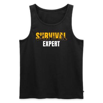 Survival Expert - Männer Premium Bio Tank Top - Schwarz - Vorne - AI Model Male 178 light (178cm)