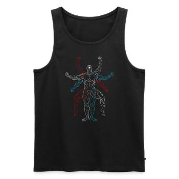 Perfektes Training - Männer Premium Bio Tank Top - Schwarz - Vorne - AI Model Male 178 light (178cm)